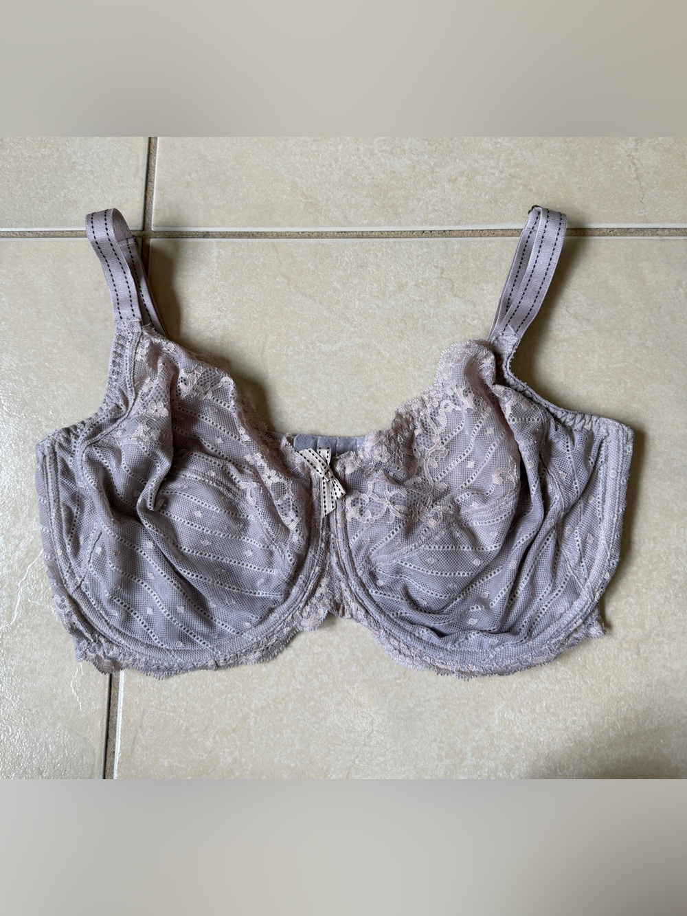 Chantelle Rive Gauche Bra 36H Gray Lavender #3281 Full Coverage French Design